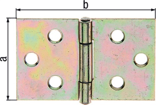GAH Scharnier H.30mm B.47mm S.1mm STA galv.gelb verz.breit GAH