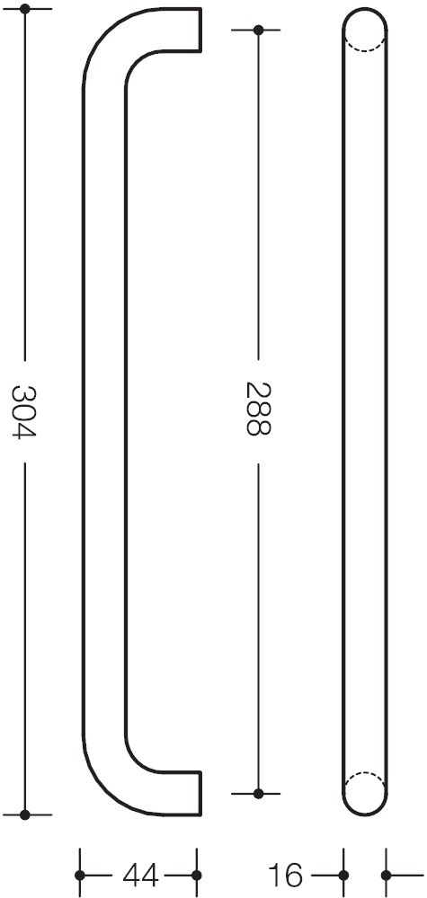 HEWI Bügelgriff 548.16.B288, Polyamid