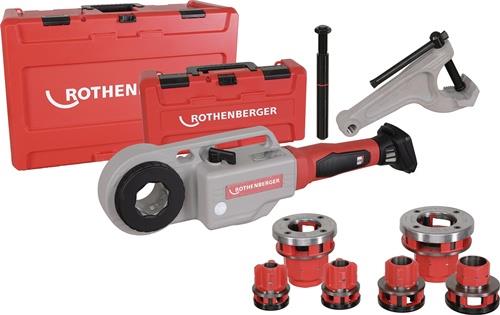 ROTHENBERGER Akku-Gewindeschneidmas. SUPERTRONIC®2000E CAS 13-60mm 58 U/min 1/2-2Zoll m.Köpfe