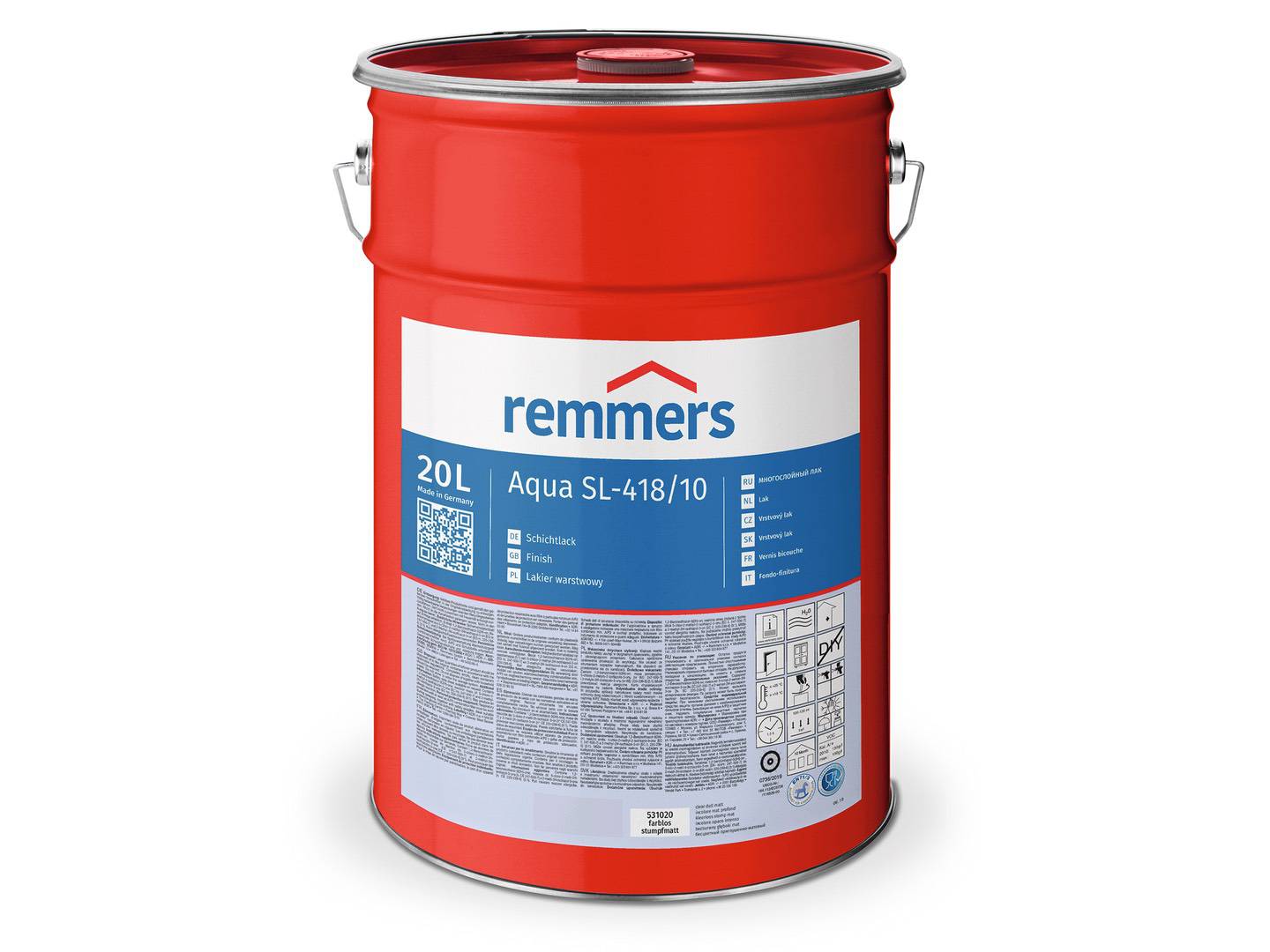 REMMERS Aqua SL-418-Schichtlack farblos matt 20 l