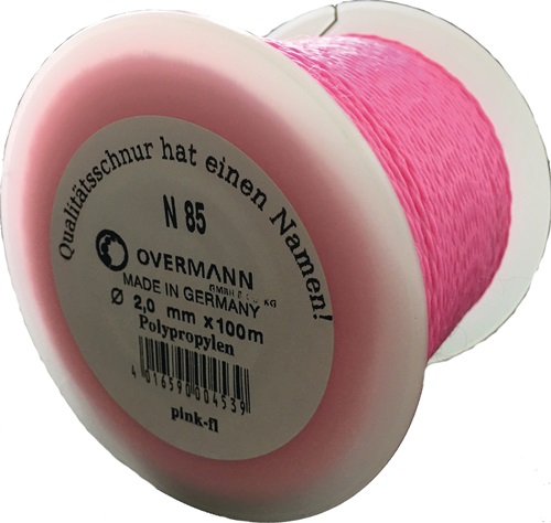 OVERMANN Pflastererschnur L.100m D.2mm 60kg PP pink