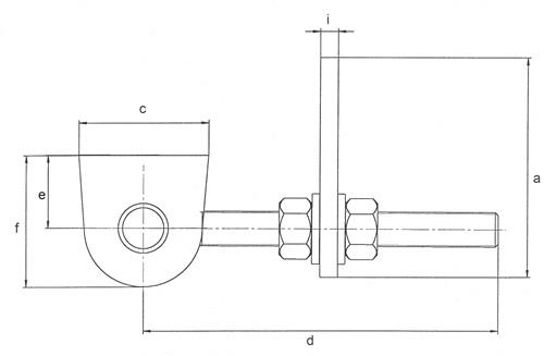 GAH Verstellbares Torband 135x19x44x120x25x45x12x6mm STA roh Btl.GAH