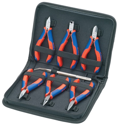 KNIPEX Elektronikzangensatz 7-tlg.6 Zangen,1 Präzisionspinzette KNIPEX