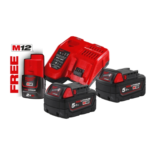MILWAUKEE Akku Starter Set M18™ NRG Pack M18NRG-502