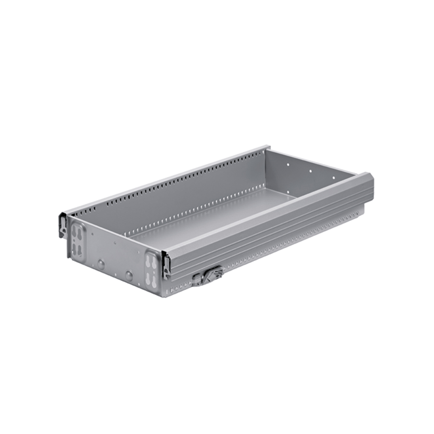 HETTICH Stahlschubkasten mit vormontiertem Zugstück - Systema Top 2000, 270 x 514, Aluminium Optik, 20524