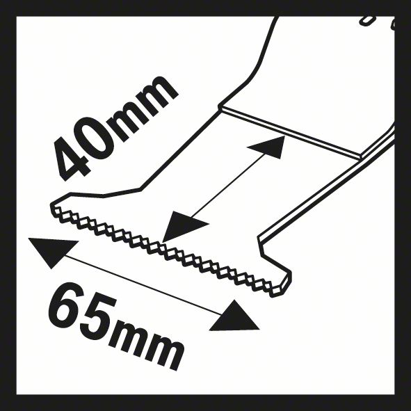 BOSCH HCS Tauchsägeblatt AII 65 APC Wood, 40 x 65 mm, 5er-Pack