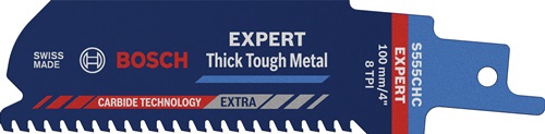 BOSCH Säbelsägeblatt Expert Thick Tough Metal L.100mm B.25mm TPI 8 3mm 1 St./Karte