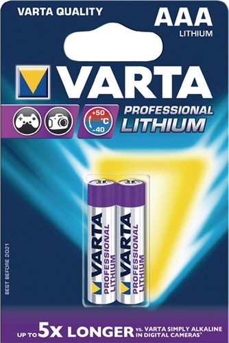 VARTA Batterie ULTRA Lithium 1,5 V AAA Micro 1100 mAh FR10G445 6103 2 St./Bl.VARTA