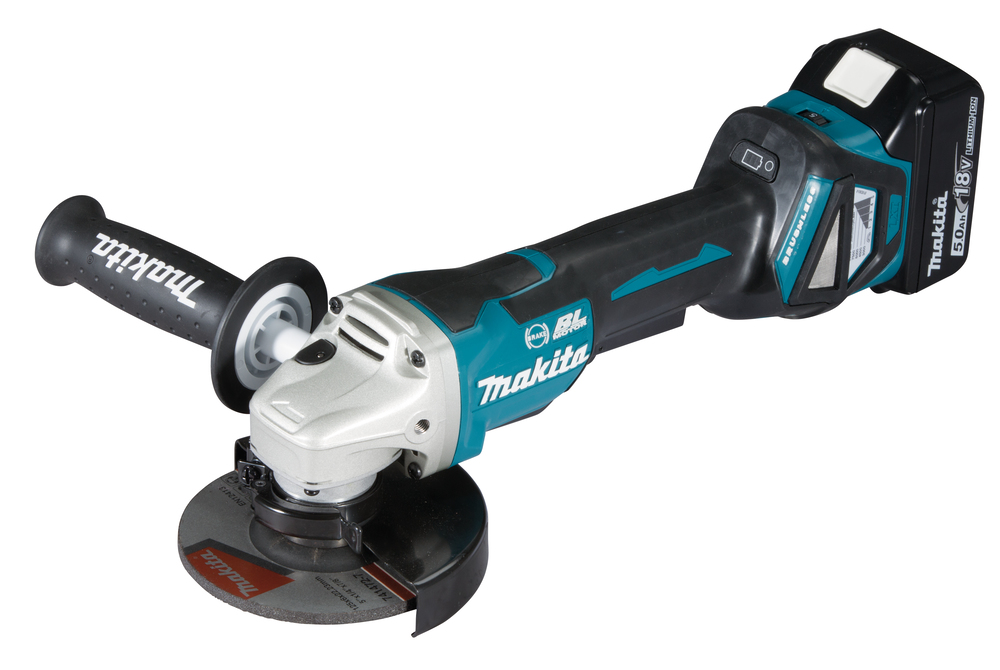 MAKITA Akku-Winkelschleifer 18V / 2x 5,0 Ah / 125 mm DGA517RTJ