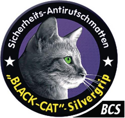 WADO MAROTECH Antirutschmatte BLACK-CAT-SILVERGRIP L1,20m B0,80m D1,6mm 1 Rl.WADO MAROTECH