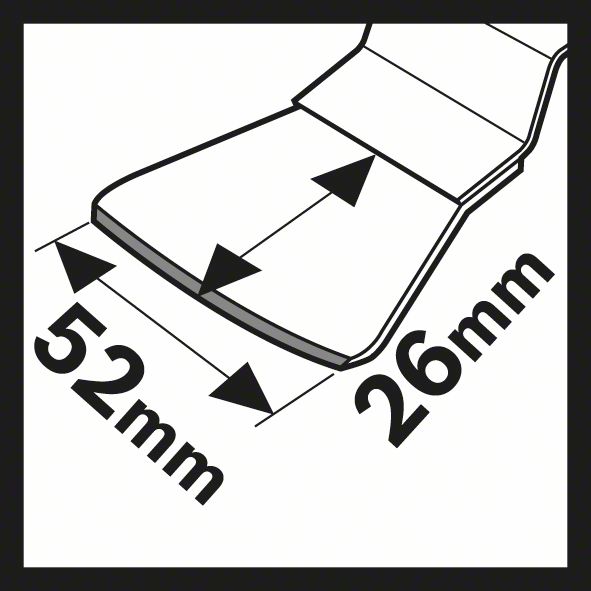 BOSCH HCS Schaber ATZ 52 SC, biegesteif, 52 x 26 mm, 1er-Pack