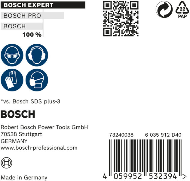 BOSCH EXPERT SDS plus-7X Hammerbohrer, 7 x 100 x 165 mm, 10-tlg.. Für Bohrhämmer