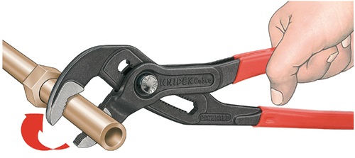 KNIPEX Wasserpumpenzange Cobra® L.300mm Spann-W.60mm pol.Ku.-Überzug Quick Set KNIPEX