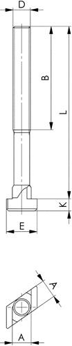 AMF Rhombusschraube Nr.797 T-Nut 14mm M12 L.80mm Güte 8.8 AMF