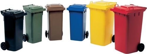 SULO Müllgroßbehälter 120l HDPE grün fahrbar,n.EN 840 SULO