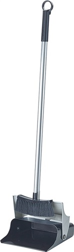 Nordwest Kehrset Alu-Stiel m.Klappschaufel u.Besen schwarz/silber