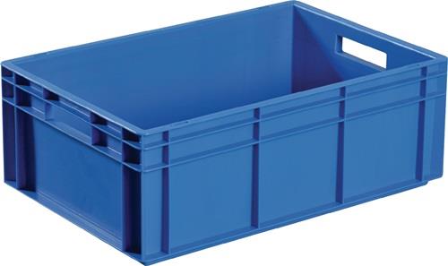 PROMAT Transportbehälter L600xB400xH340mm blau PP Durchfassgr.Seitenwände geschl.PROMAT