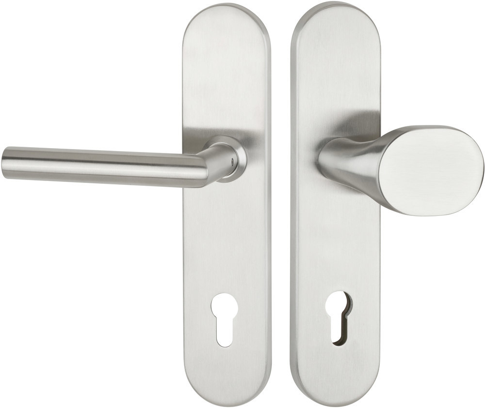 HERMAT Schutz-Wechselgarnitur mit Langschild BASIC 02 1802/2091.SH/3128, Edelstahl