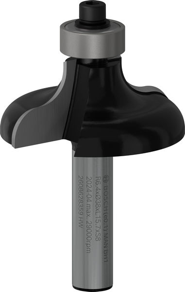 BOSCH Profilfräser G, 8 mm, R1 6,35 mm, D 38 mm, L 15,7 mm, G 57 mm