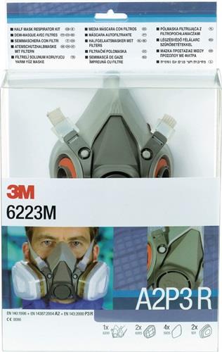 3M Atemschutzhalbmaskenset 6223 SET - A2P3R EN 140 mit Filter, Größe M