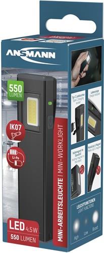 ANSMANN LED-Akkuhandleuchte 3,7V 600 mAh 50cm 130-550 lm Ladezeit ca.2,5 h ANSMANN