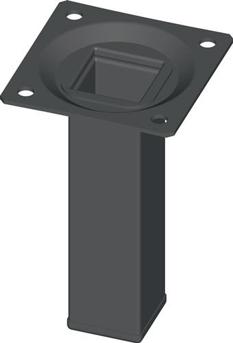 ELEMENT-SYSTEM Möbelfuß schwarz RAL 9005 25x25mm H.400mm Platte ELEMENT SYSTEM