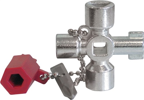 SCHUEBO Schaltschrankschlüssel Mini 9 Funktionen m.Bitadapter SCHUEBO