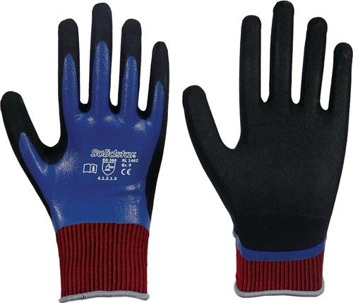 LEIPOLD Handschuhe Solidstar Nitril Grip Complete 1462 Gr.10 blau EN420+EN388 PSA II