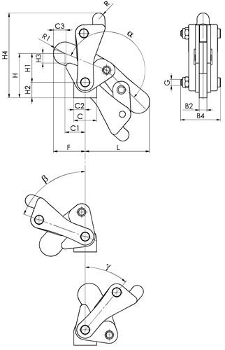 AMF Modulspanner Nr.6809P Gr.8 m.Schwenkfuß schweißbar AMF