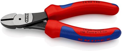 KNIPEX Kraftseitenschneider L.140mm pol.Form 0 Mehrkomp.-Hüllen KNIPEX