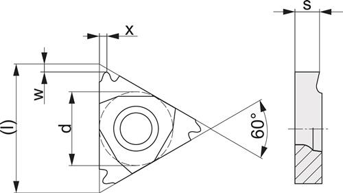 TECWERK Wendeschneidplatte 16ER150 ISO PK30 re.Außen TECWERK