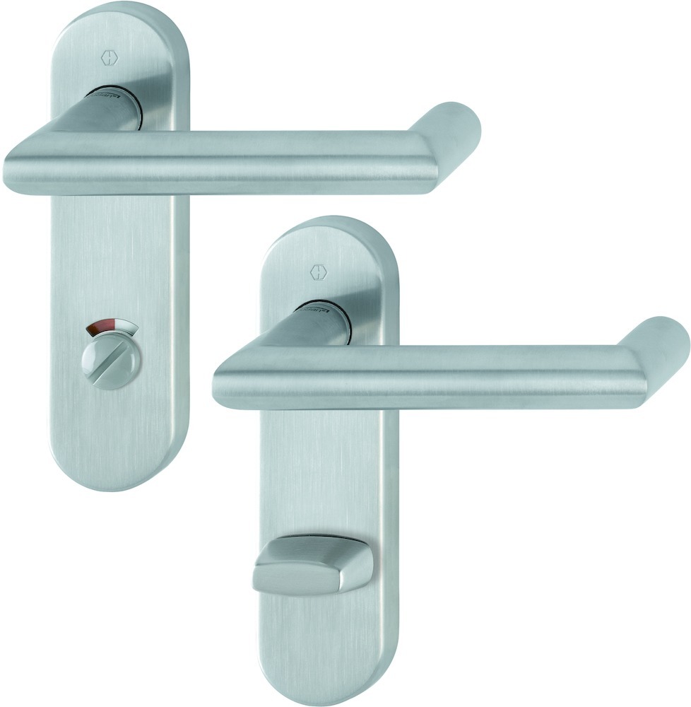 HOPPE® Drückergarnitur mit Kurzschild Rotterdam E1401/353KH, Edelstahl, 10721143