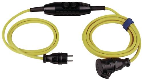 Nordwest Schutzkontaktverlängerung 16 A 230 V 3x1,5mm² 4,5m H07RN-F gelb JÄGER DIREKT