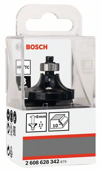 BOSCH Abrundfräser Standard for Wood, 8 mm, R1 10 mm, L 16,5 mm, G 57 mm