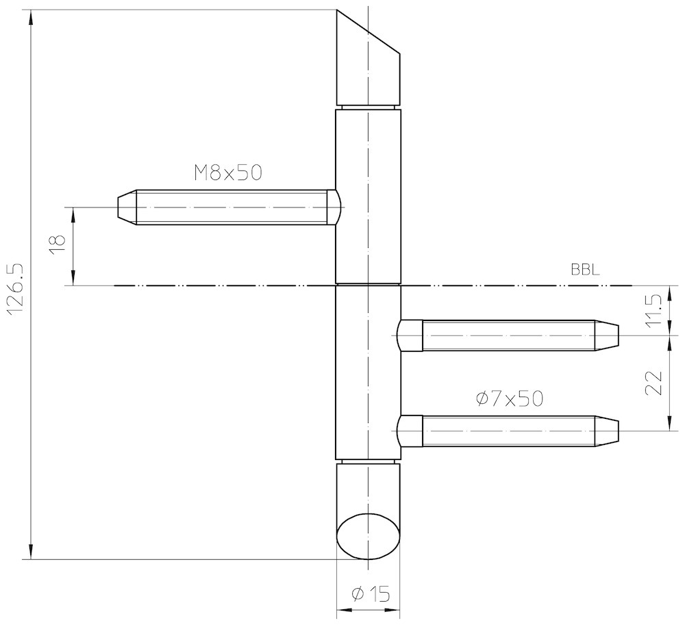 SIMONSWERK Einbohrband VARIANT® V 3420 WF CROSS