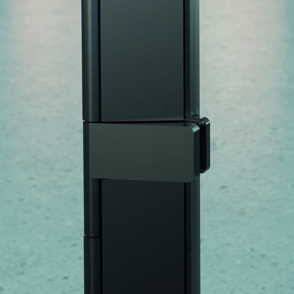 PLANET Fingerschutz Abdeckprofil FSA 8900, Aluminium,3-teilig, Set, vorgebohrt , 1.980 mm schwarz