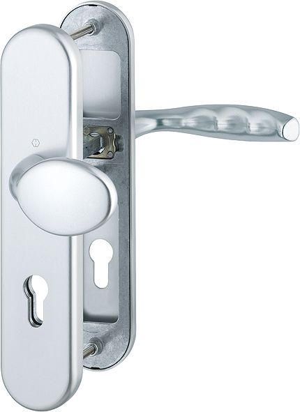 HOPPE® Schutz-Wechselgarnitur mit Langschild New York 76G/3331/3410/1810H, 8/72 mm, Aluminium, 3664785