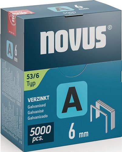 NOVUS Feindrahtklammer A Typ 53 Klammer-B.11,3mm 6mm 0,75mm 5000 St.NOVUS