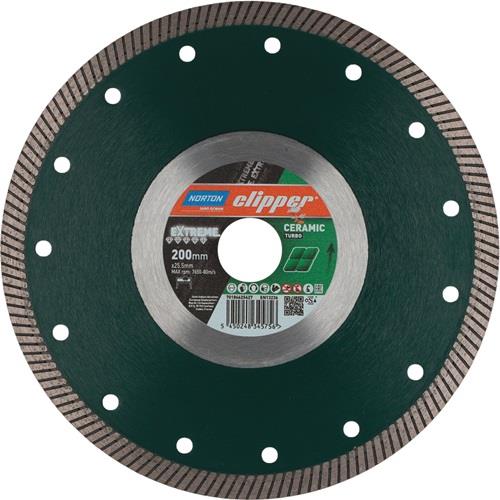 SAINT-GOBAIN Diamanttrennscheibe Extreme Ceramic Turbo D200mm Bohr25,4mm 1,4mm NORTON CLIPPER