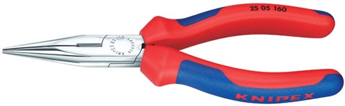 KNIPEX Flachrundzange L.140mm flach/rund ger.pol.Mehrkomp.-Hüllen KNIPEX