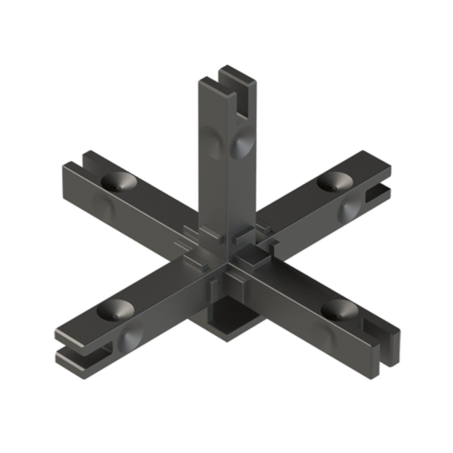 HETTICH Cadro Verbindungsknoten 5-fach LED-Verbindung schwarz matt, 9303881