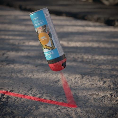 SOPPEC Baustellenmarkierspray Fluo TP Hydro neonrot 500ml Spraydose SOPPEC