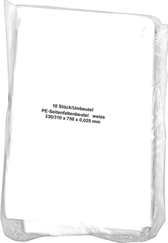 Nordwest Müllbeutel B330/310xL750mm 60l 25 µm weiß 10St./Btl.