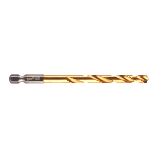 MILWAUKEE 6,5 x 107 mm SHOCKWAVE Metallbohrer HSS-G RED HEX Titan 1/4"