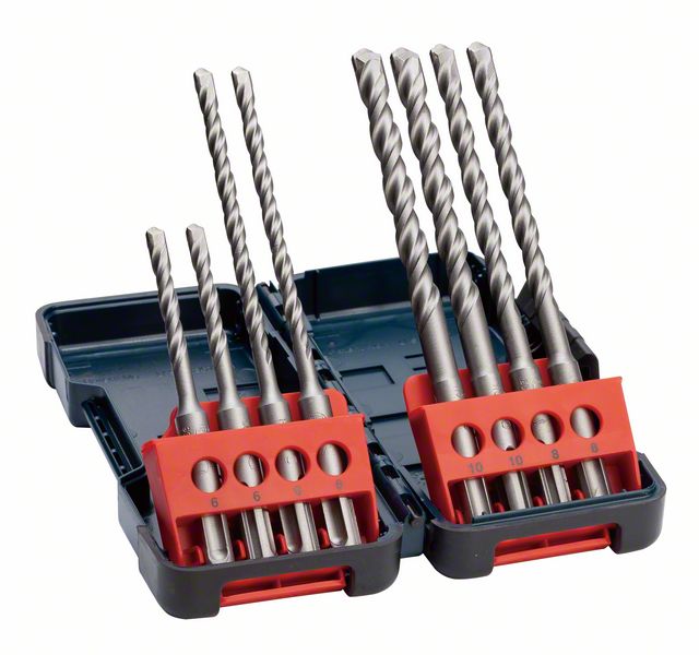 BOSCH 8-tlg. Hammerbohrer-Set SDS plus-3, Tough Box