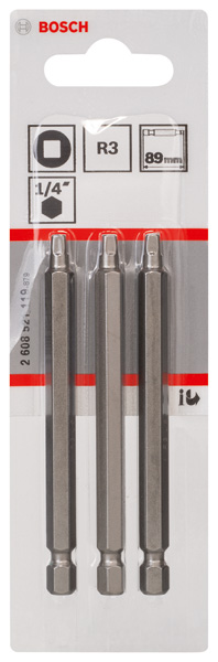 BOSCH Schrauberbit Extra-Hart R3, 89 mm, 3er-Pack