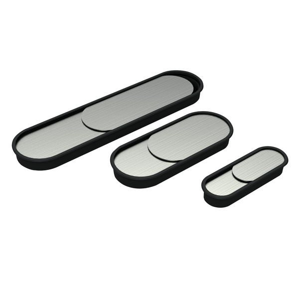 Veyhl Kabeldurchlass Oval Edelstahl Bohrmaß: B/L 57x149 Aussenmaß B/L 63x155