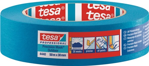 TESA Präzisionskrepp 4440 Außen UV PLUS glatt blau L.50m B.25mm Rl.TESA