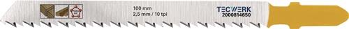 TECWERK Stichsägeblatt Gesamt-L.100mm Zahnt.2,5mm S.1,45mm HCS 5 St./Karte TECWERK