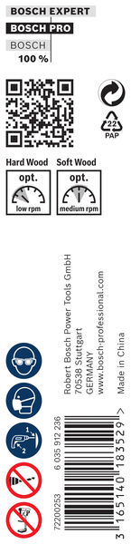 BOSCH Holzschlangenbohrer, Sechskant 14 x 385 x 450 mm, d 11,1 mm